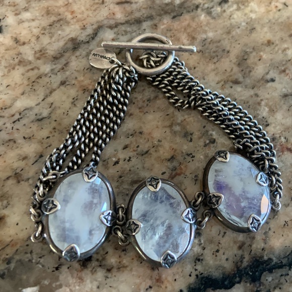 Chan Luu Jewelry - Chan Luu Sterling Silver Moonstone Link & 4 Strand Chain Bracelet